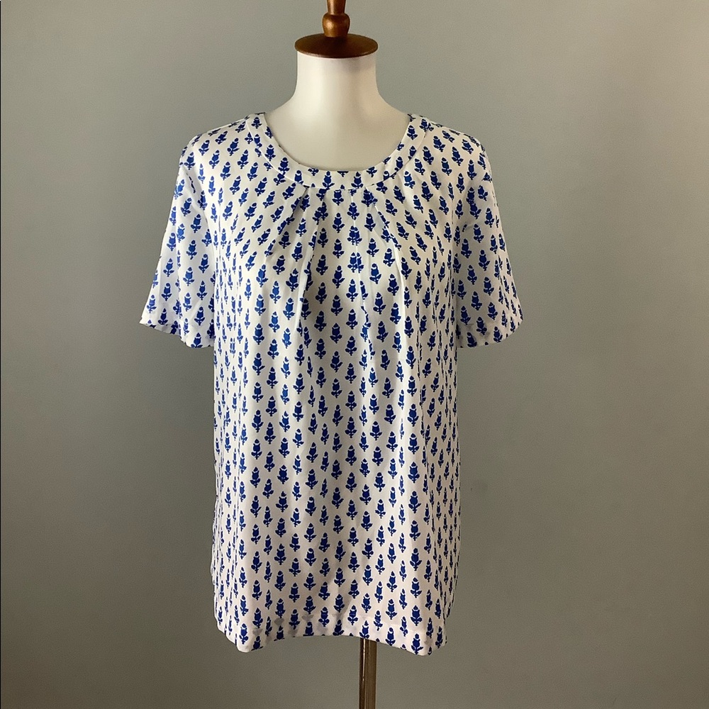 J. Crew NWT Short Sleeve Top with Faux Wrap Back